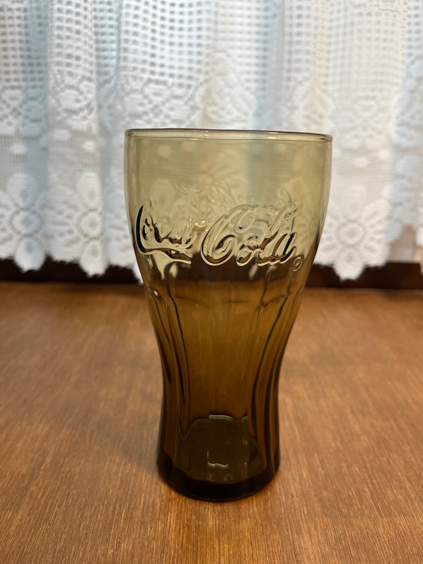 Vintage Brown Coca Cola Collectible Glass