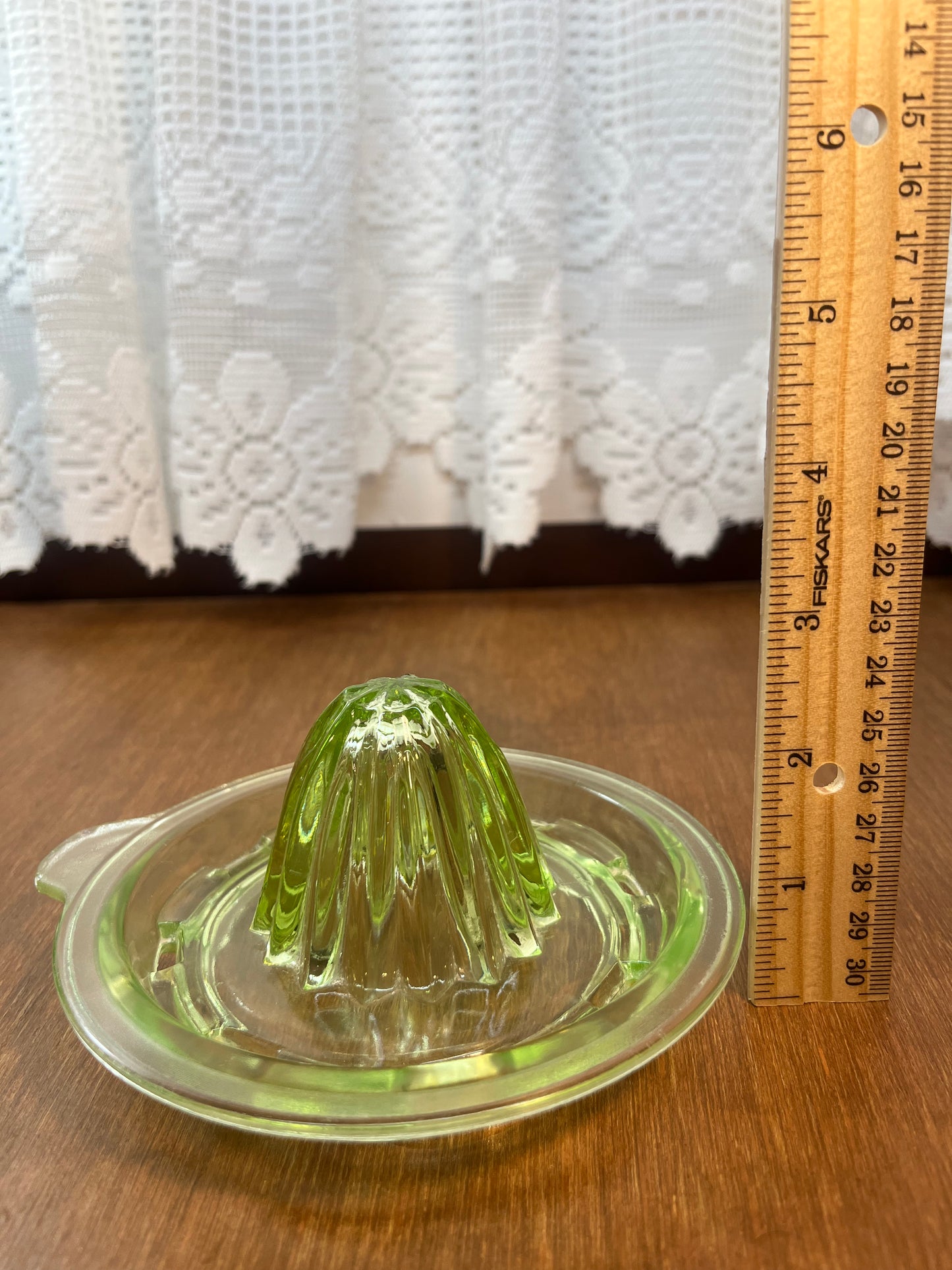 Vintage Small Uranium Glass Juicer