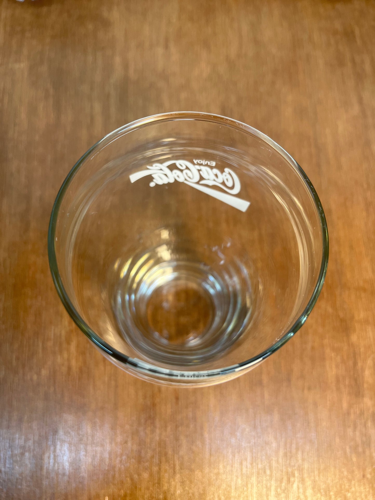 Vintage White Logo Coca Cola Glass