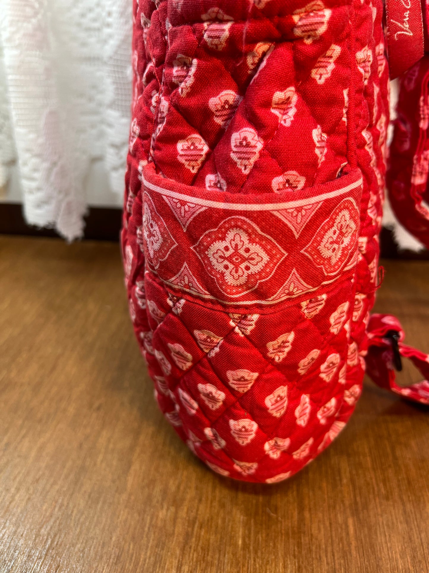 Vibrant Red Pattern Vera Bradley Backpack