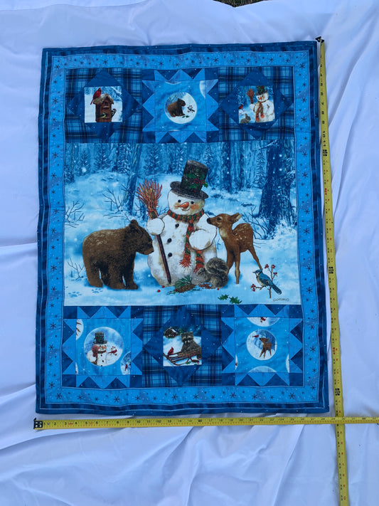 Winter Themed Handmade/Machine Sewn Quilt