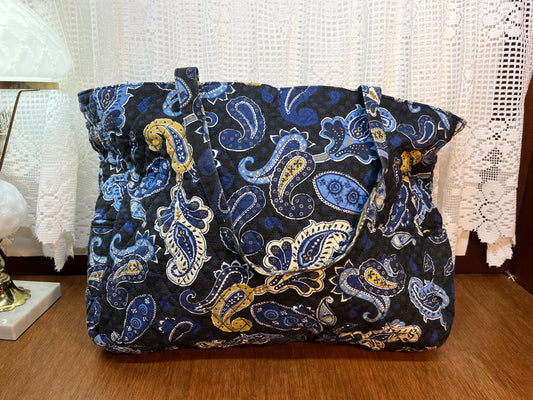 Blue Pattern Shoulder Bag