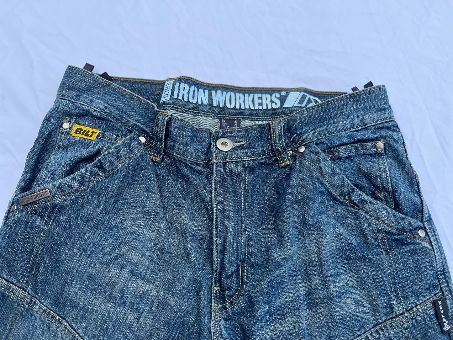 Motorcycle Riding Iron Workers Jeans With Knee Pads