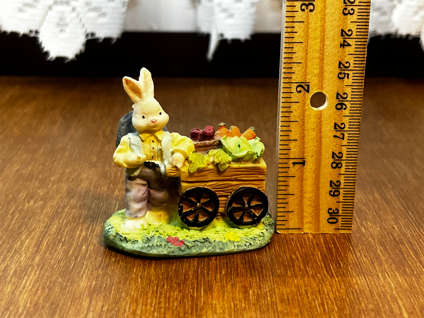 Village Bunny With Vegetable Cart Figurine