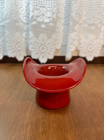 Vintage NFGS Red Drape Fenton Art Glass Hat