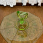 Vintage Uranium Floral/Basket Etched Octagon Tray