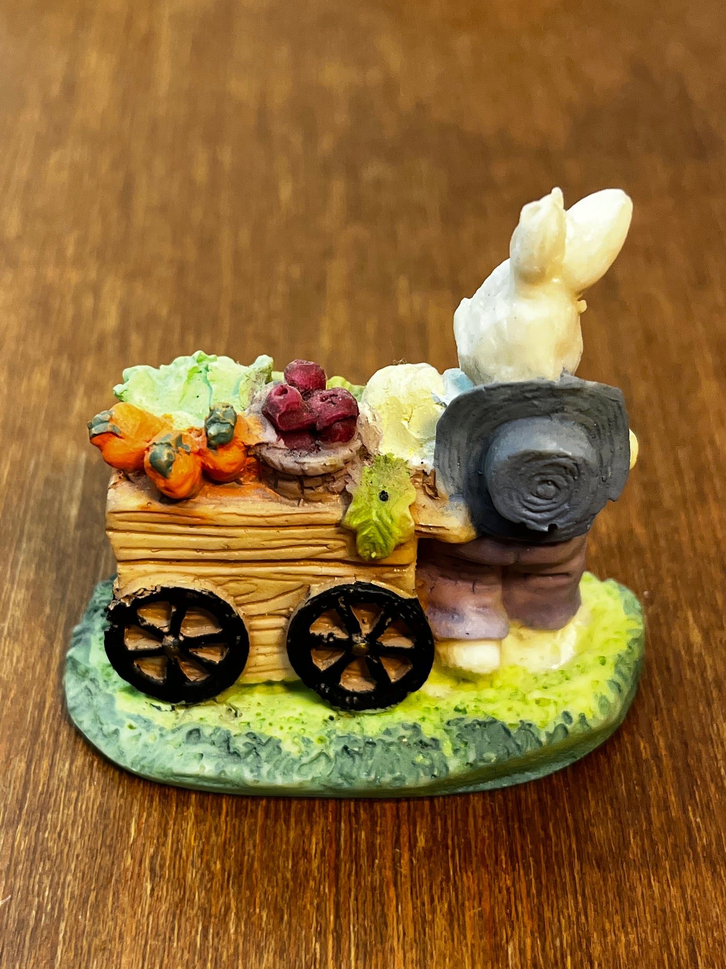 Village Bunny With Vegetable Cart Figurine