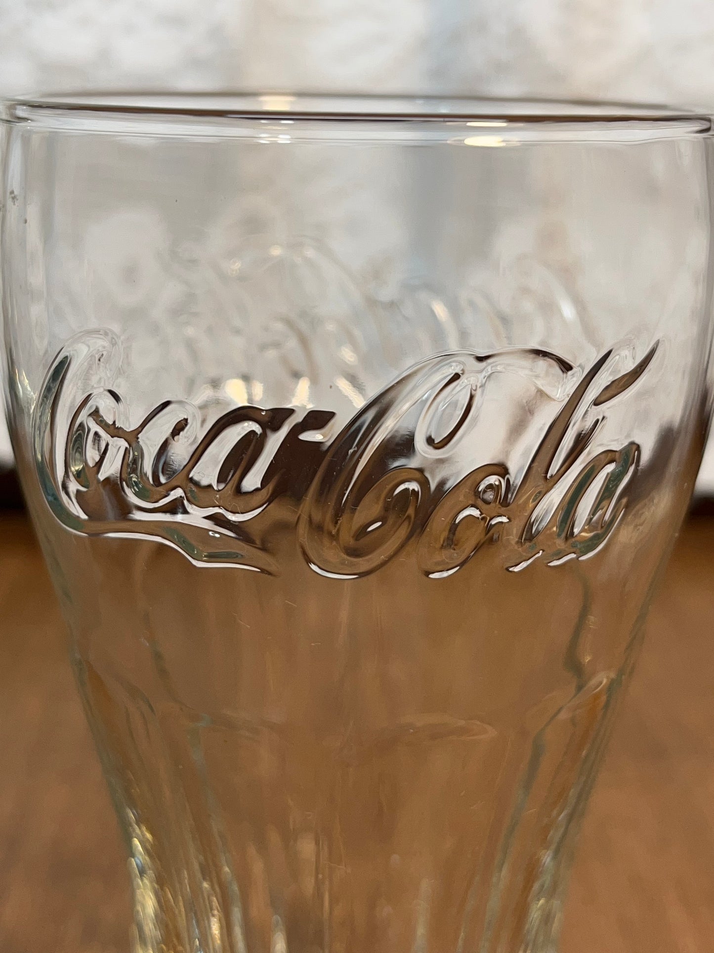 Vintage Clear Coca Cola Glass Collectible