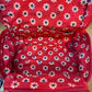 Red Floral Pattern Small Cosmetic Bag