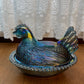 Vintage Indiana Carnival Glass Hen On Nest