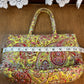 Pink & Green Paisley Floral Pattern Vera Bradley Hand Bag