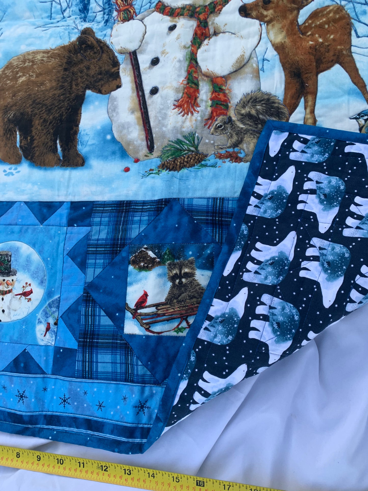 Winter Themed Handmade/Machine Sewn Quilt