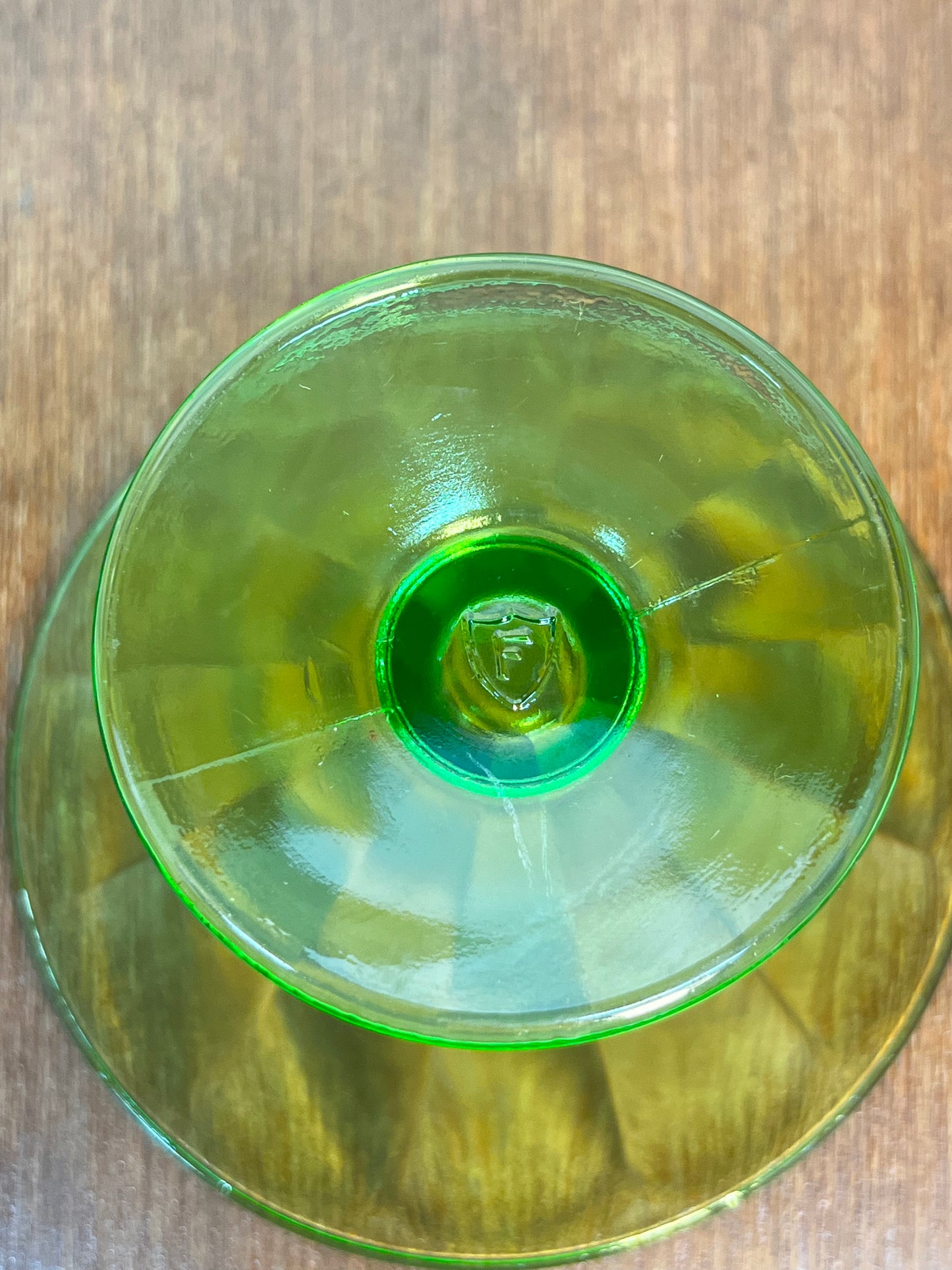 Vintage Uranium Federal Glass Dessert Cups