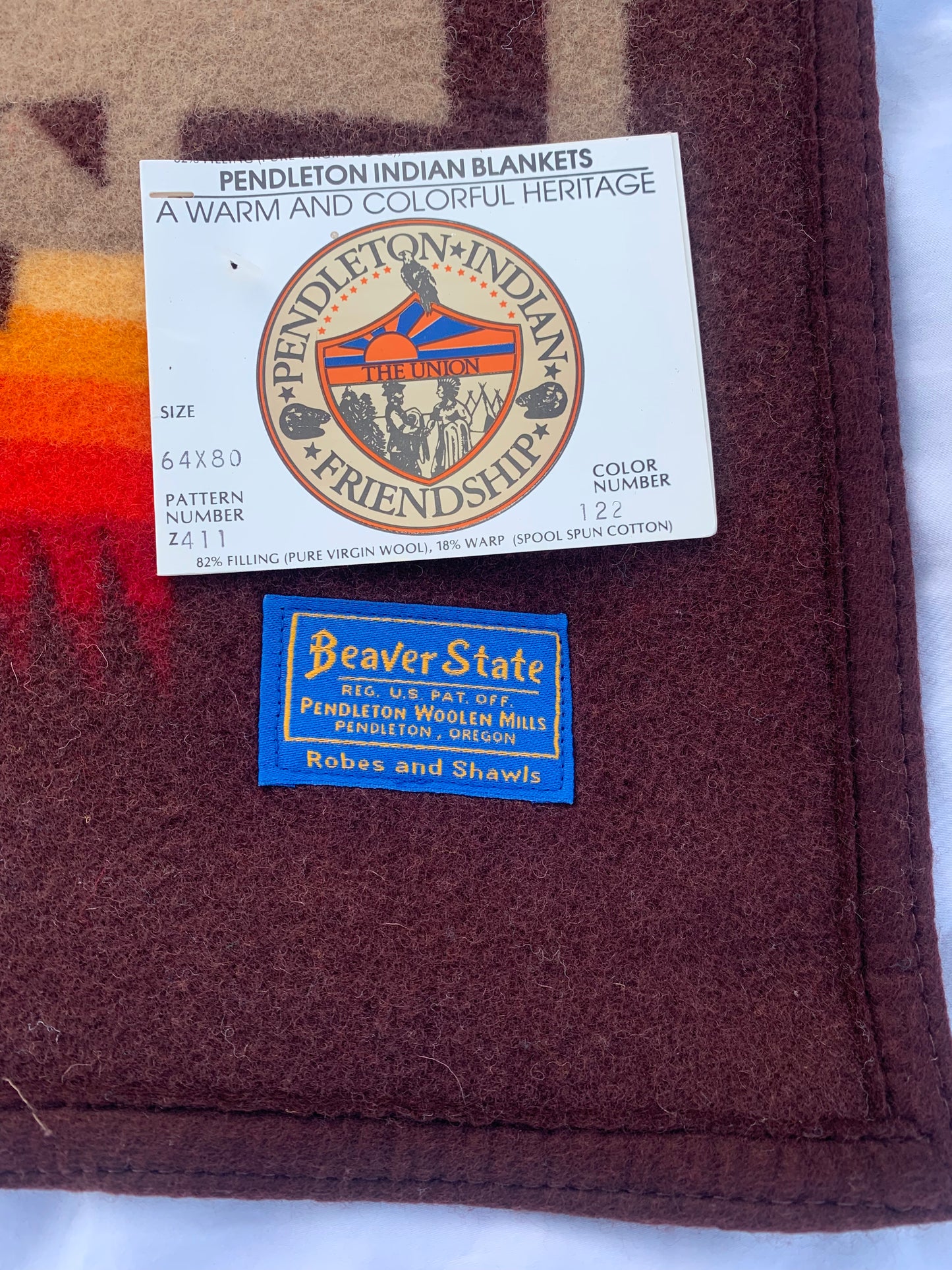 A warm and Colorful Heritage Pendleton Indian Blanket