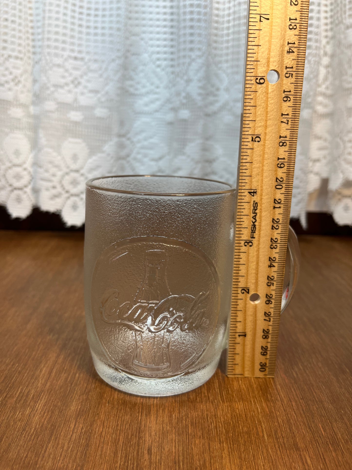 Vintage Frosted Coca Cola Glass Mug