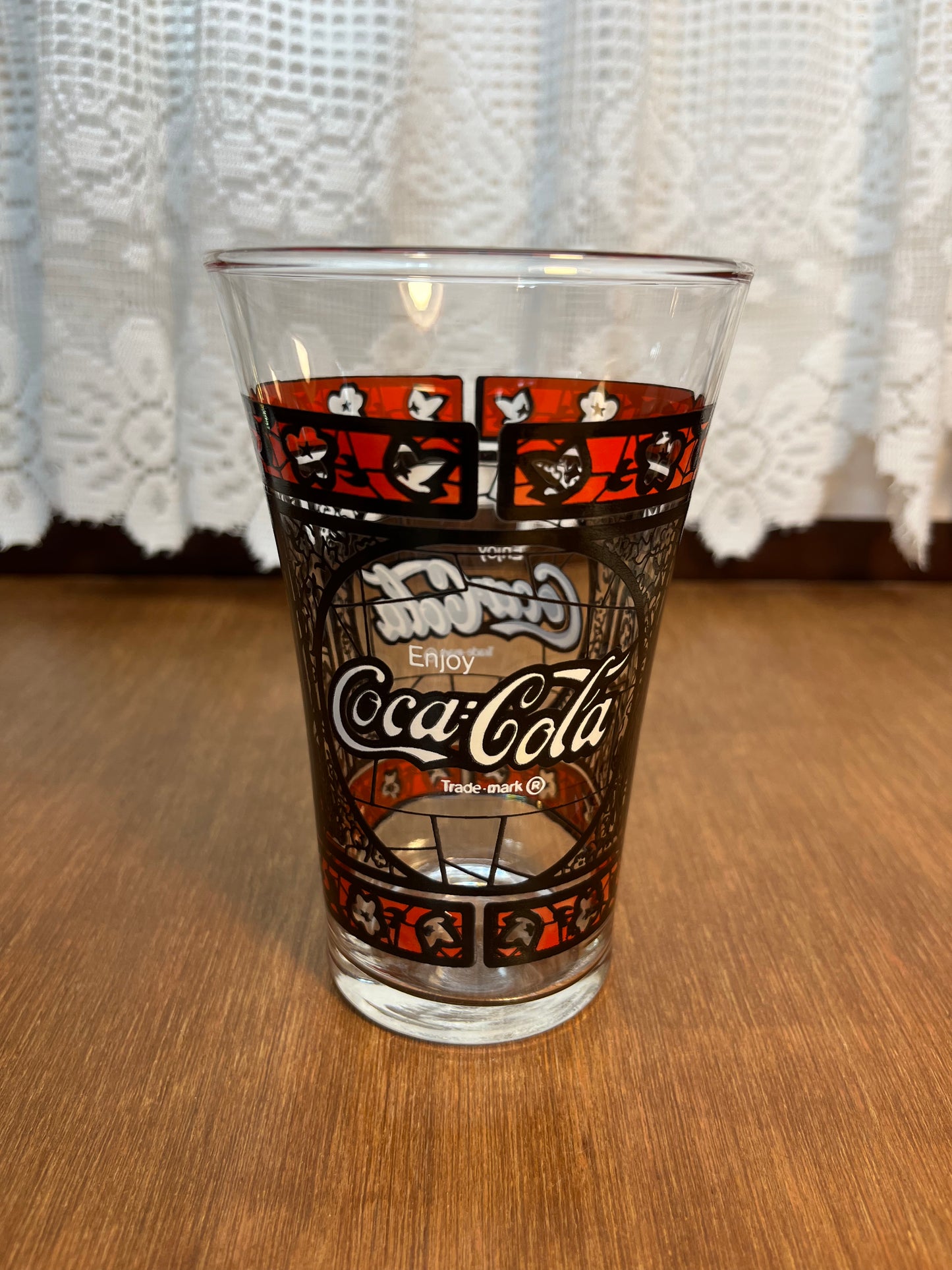 Vintage Flared Tiffany Style Coca Cola Glass