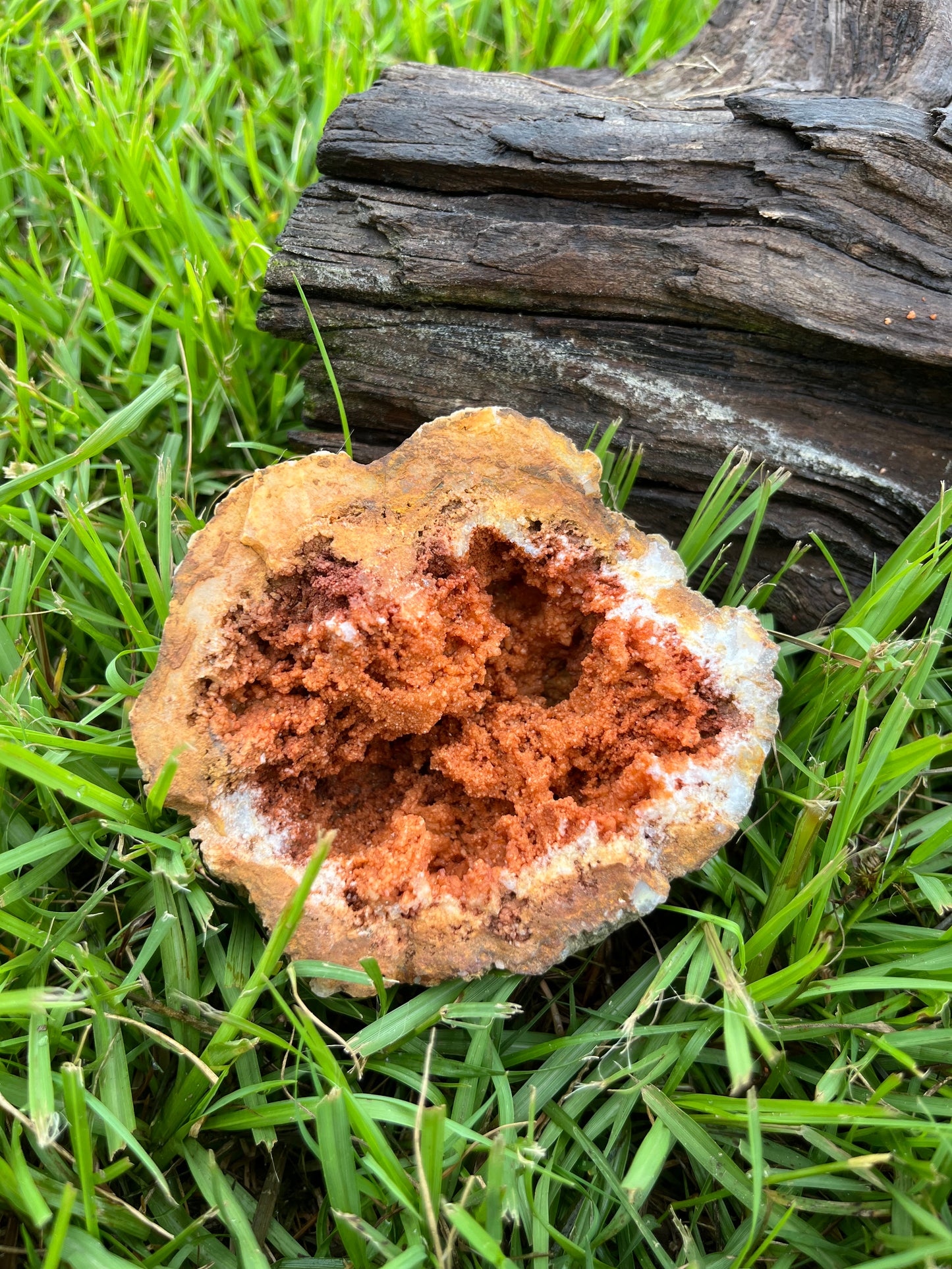 Natural Orange Crystal Geode