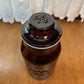 Vintage Amber Glass Jar With Lid