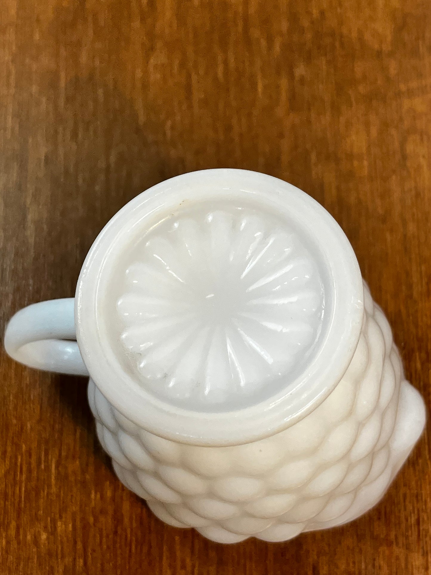 Bubble Milk Glass Anchor Hocking Creamer