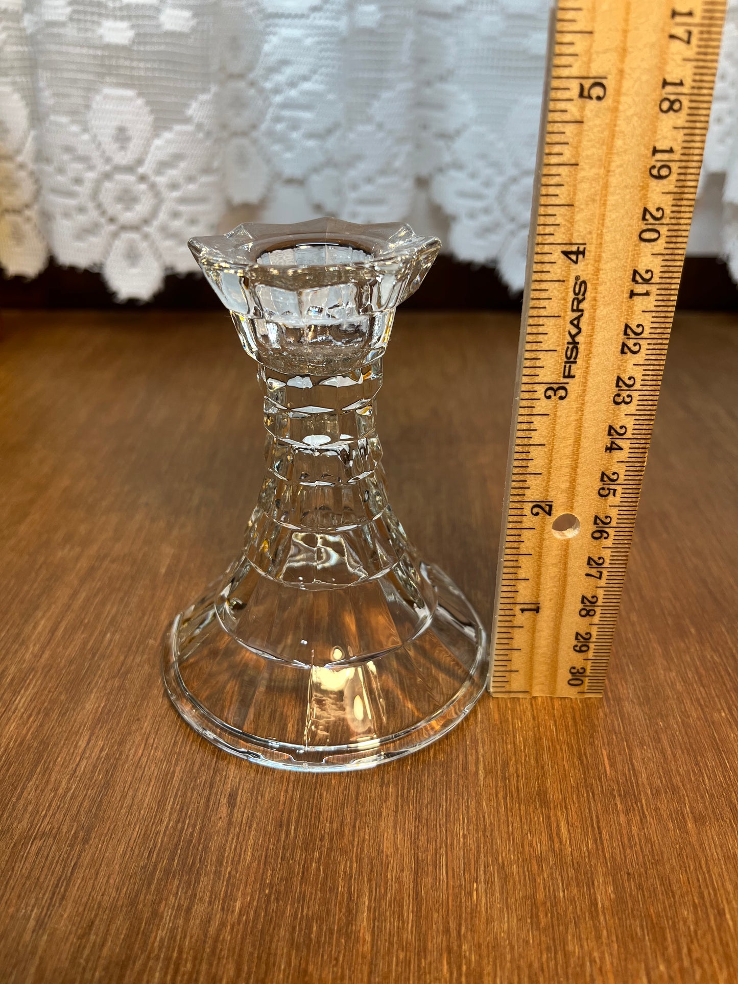 Clear Vintage Candle Stick Holder