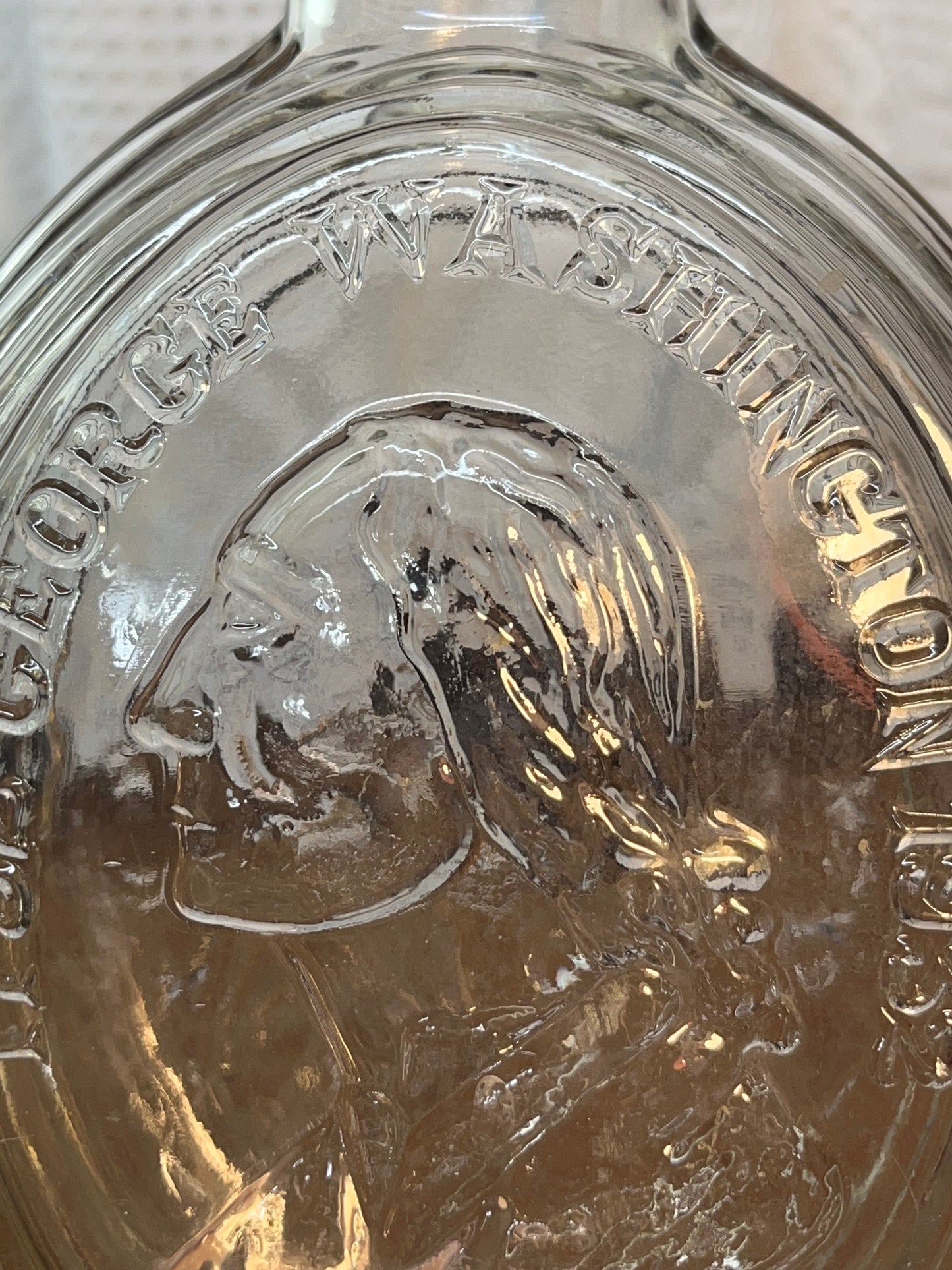 Vintage Clear George Washington Collectible Bottle