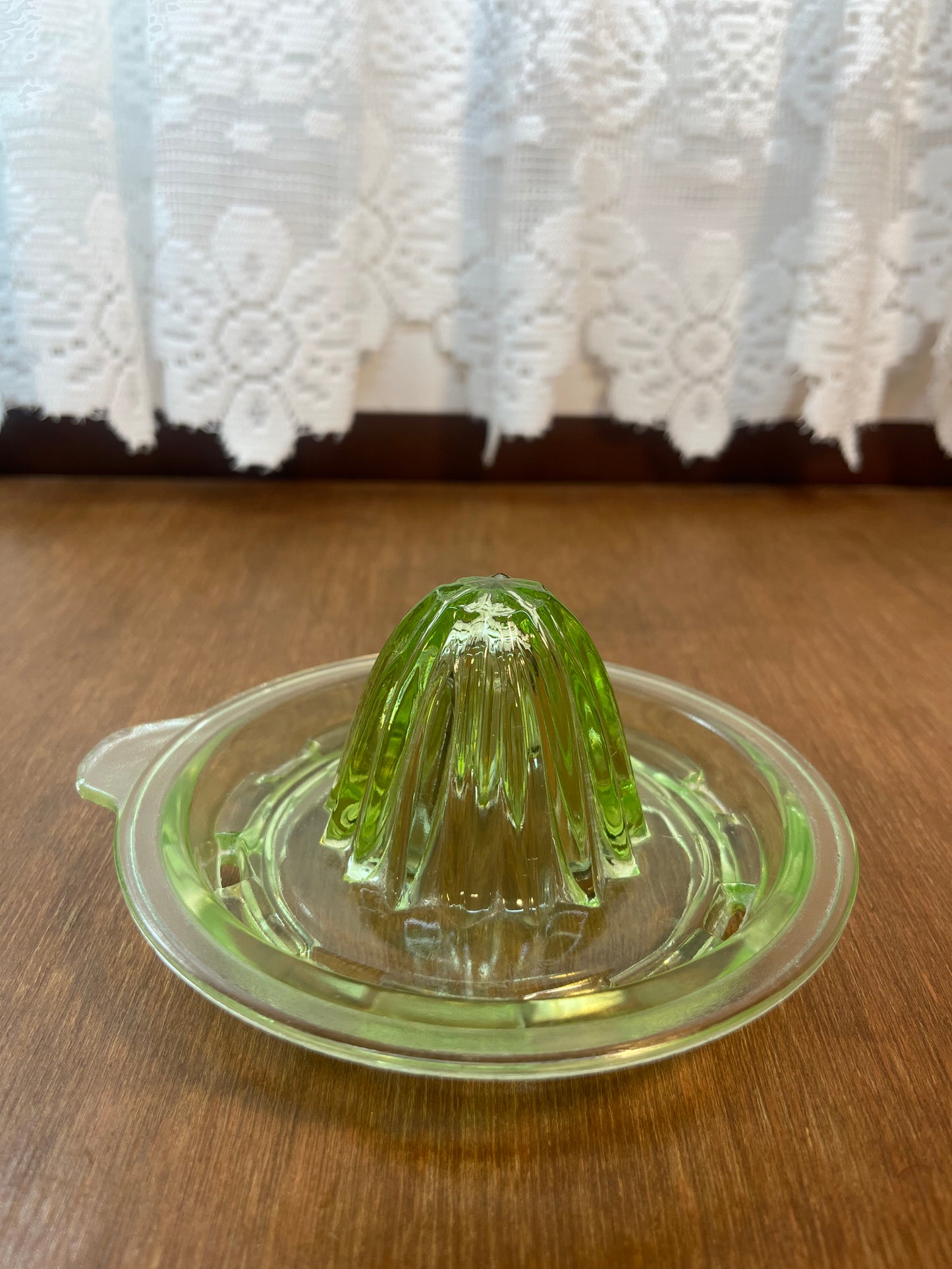 Vintage Small Uranium Glass Juicer