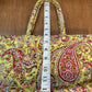 Pink & Green Paisley Floral Pattern Vera Bradley Hand Bag