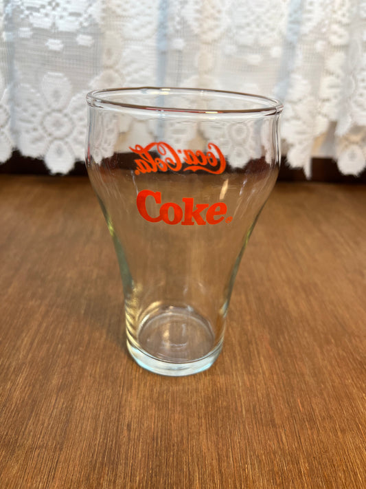 Vintage Red Logo Coca Cola Glass