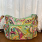 Light Green Quilted Floral Pattern Purse & Wallet