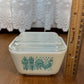 Vintage Turquoise Butter Print Pyrex Dish 501