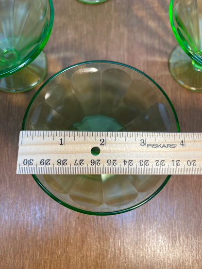 Vintage Uranium Federal Glass Dessert Cups