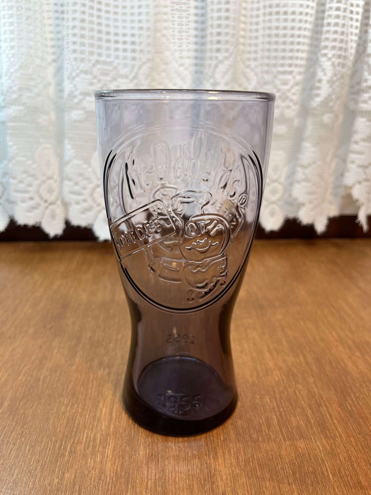 Vintage Retro SpeeDee 1955 McDonalds Purple Glass