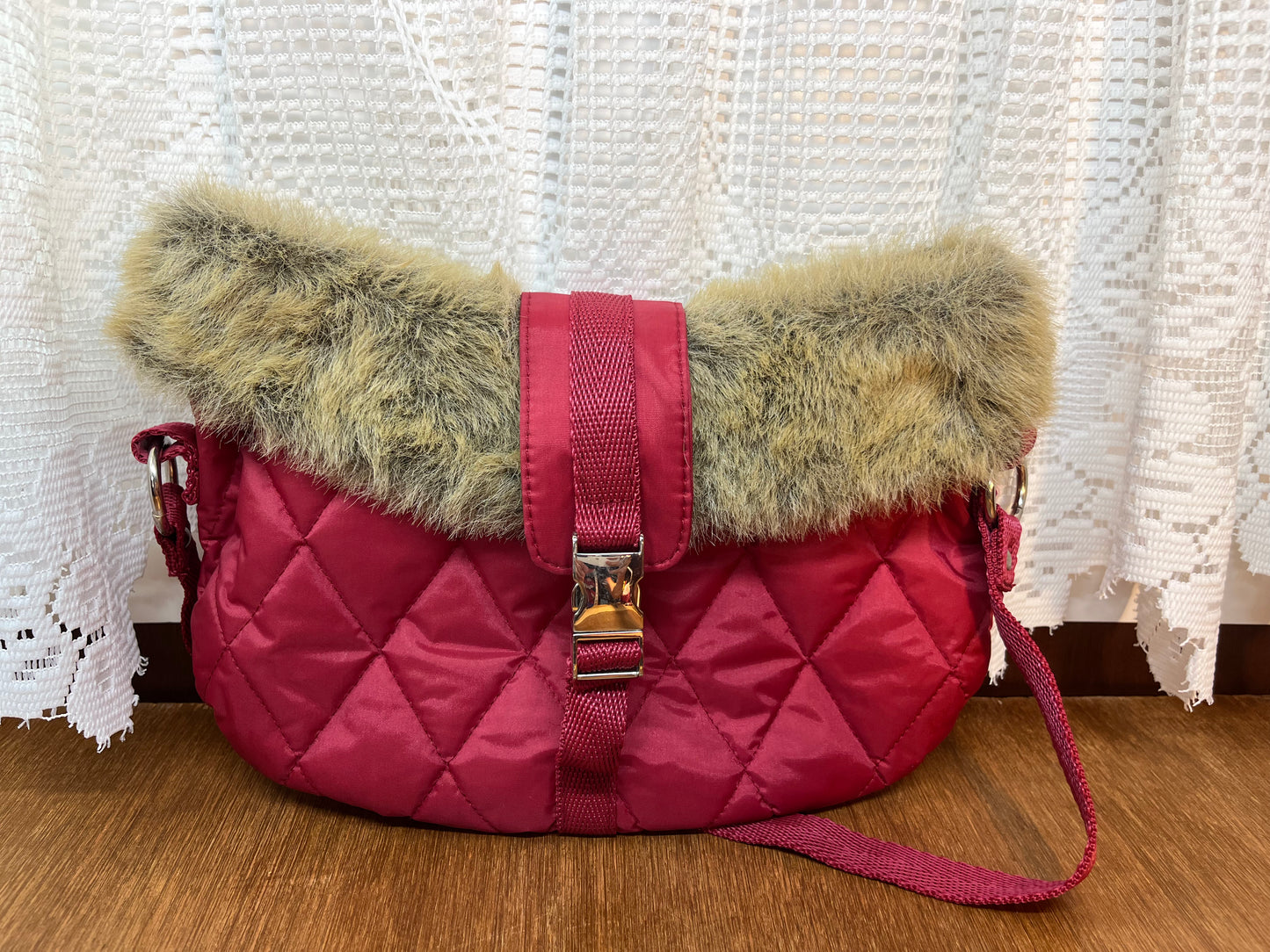 Faux Fur Bath & Body Works Purse