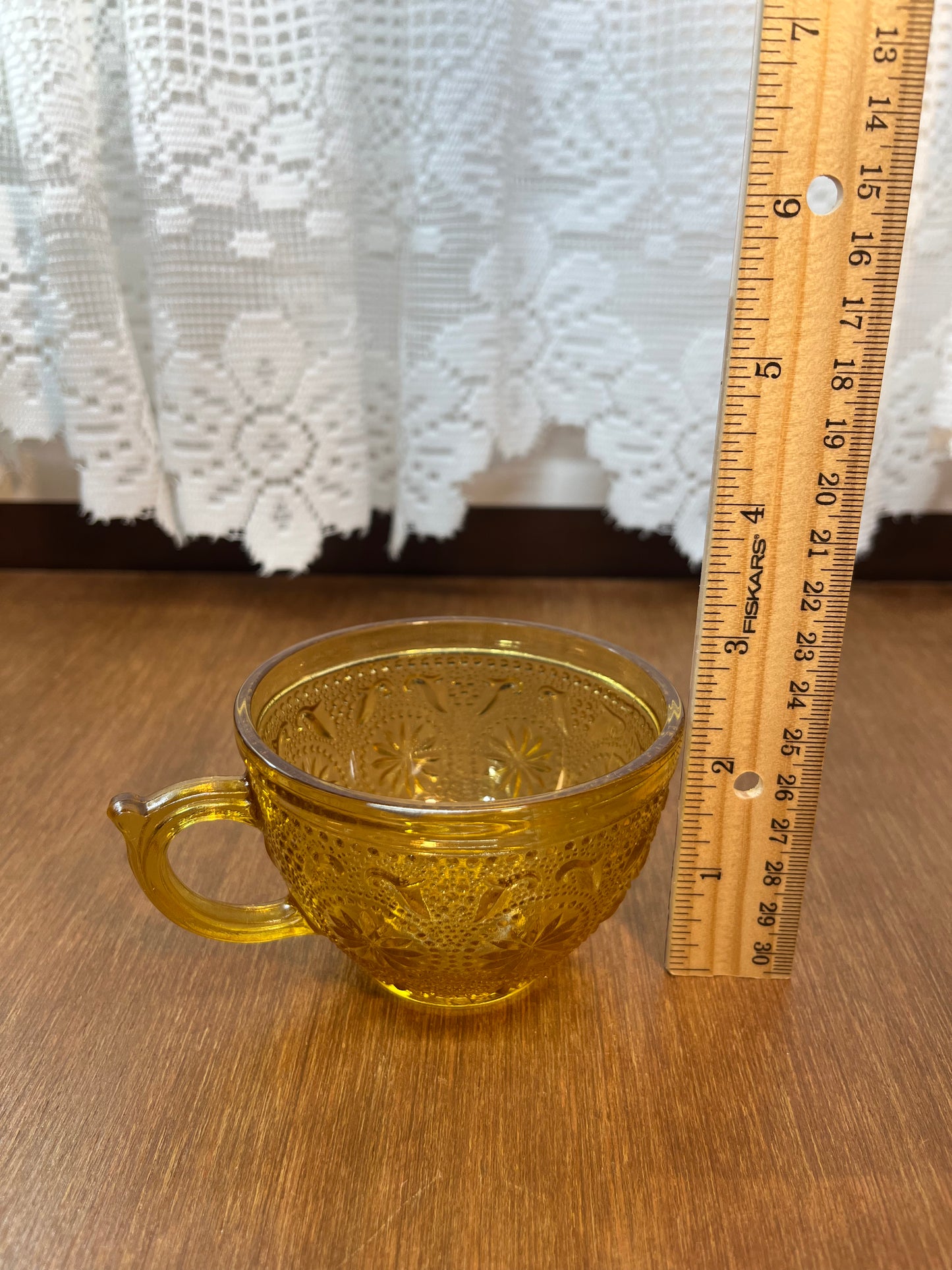 Vintage Amber Tiara Glass Mug