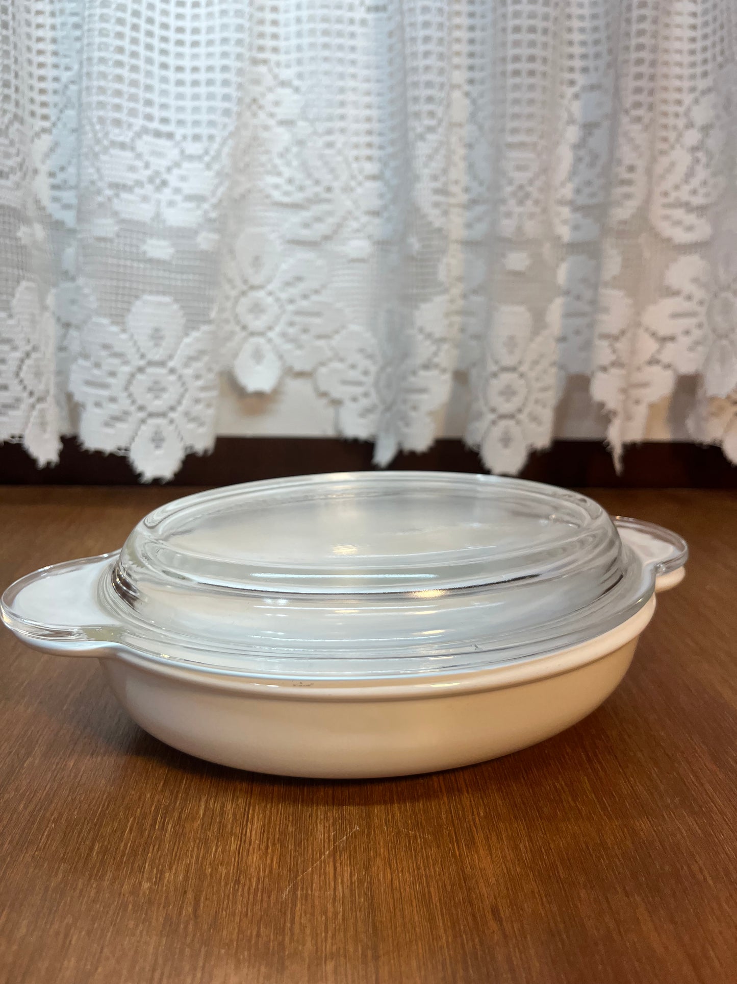 Small Milk Glass P-14-B Corningware Dish With Lid