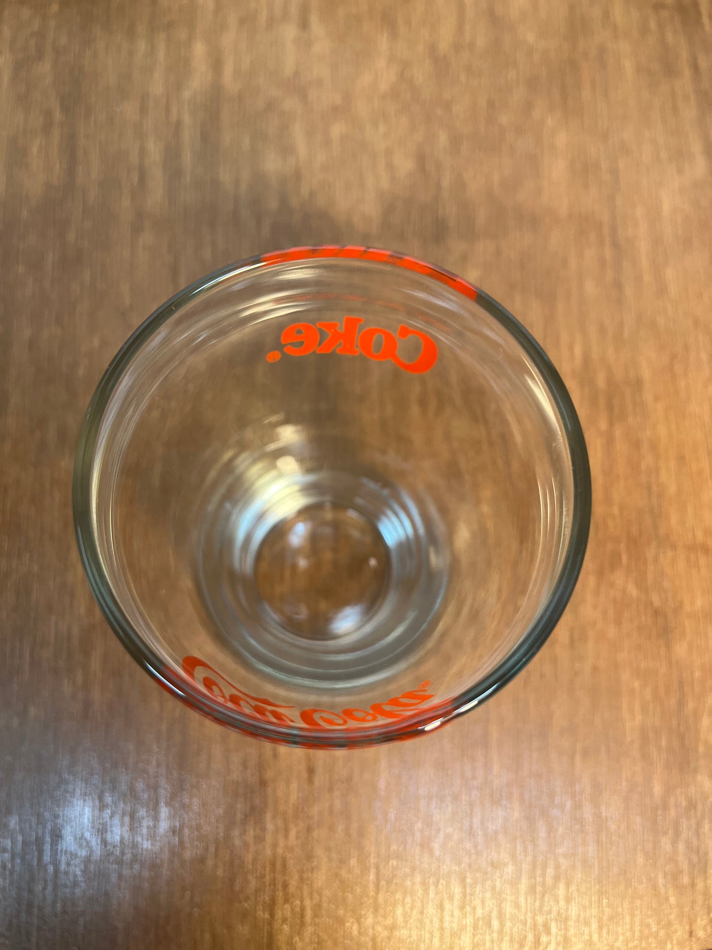 Vintage Red Logo Coca Cola Glass