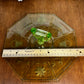 Vintage Uranium Floral/Basket Etched Octagon Tray