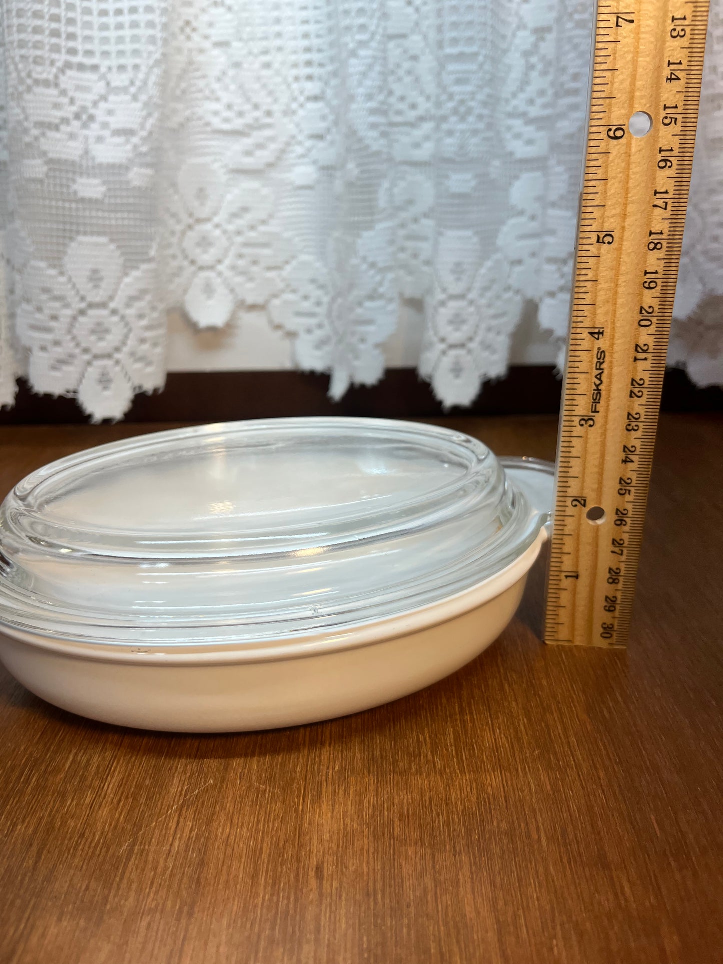 Small Milk Glass P-14-B Corningware Dish With Lid