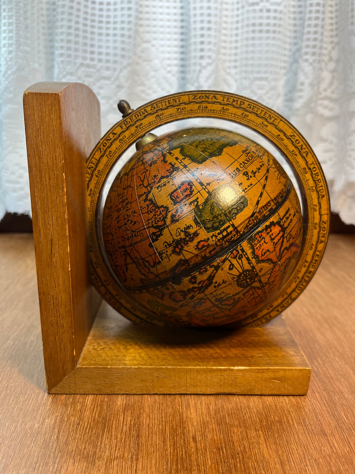 Vintage Old World Globe Book End