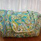 Green & Blue Pattern Vera Bradley Duffle Bag