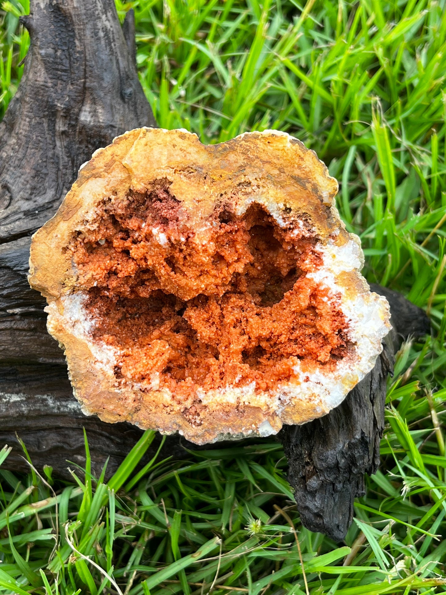 Orange Crystal Geode Trinket