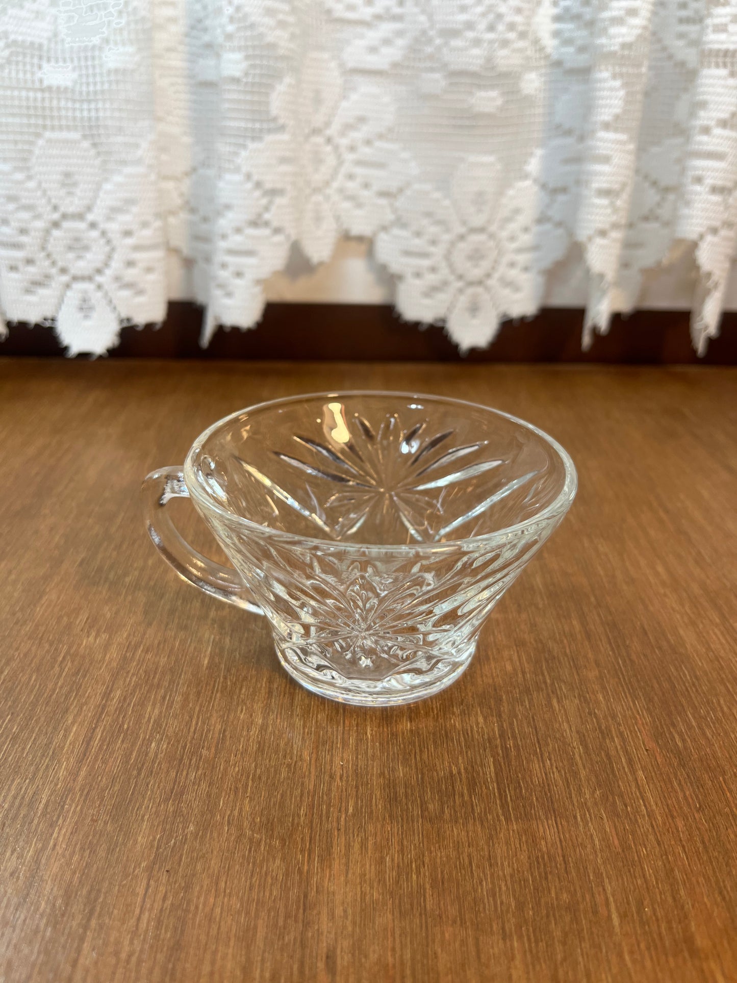 Vintage Small Star Of David Glass Cup