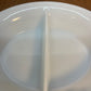 Vintage Milk Glass Fire King Peach & Grape 468 Divided Dish