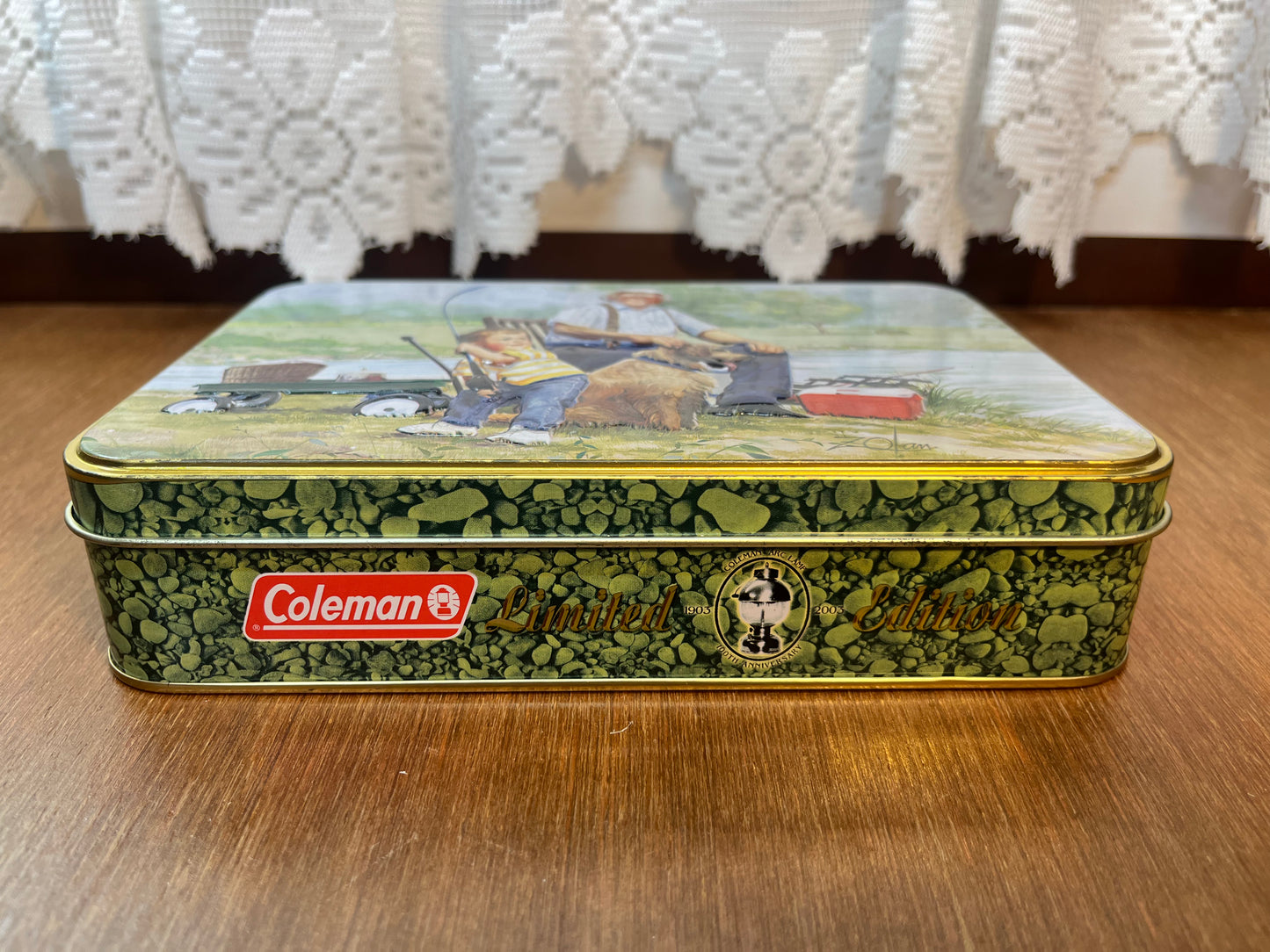 Limited Edition Coleman Pocket Knife In Fishing Tin