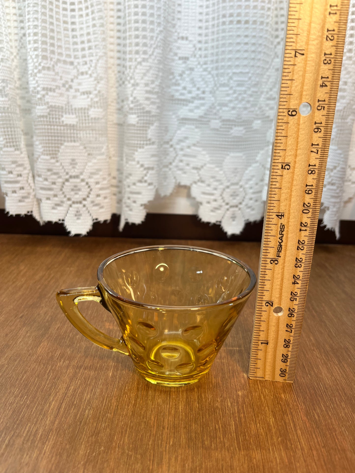 Vintage Amber Glass Cup