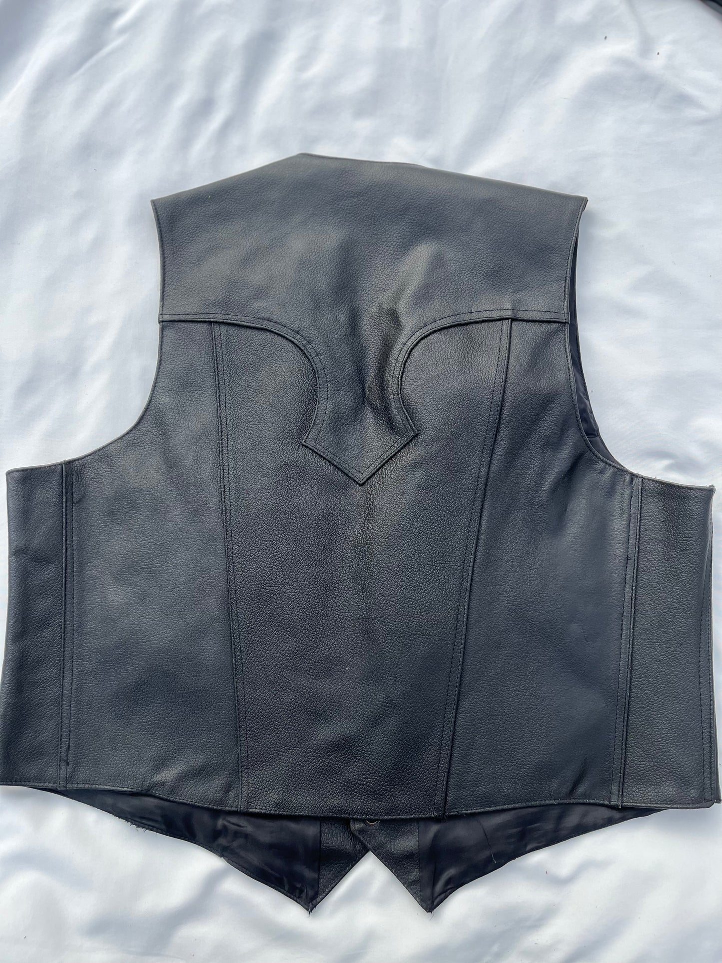 Genuine Leather Mexico Lining Motorcycle Vest