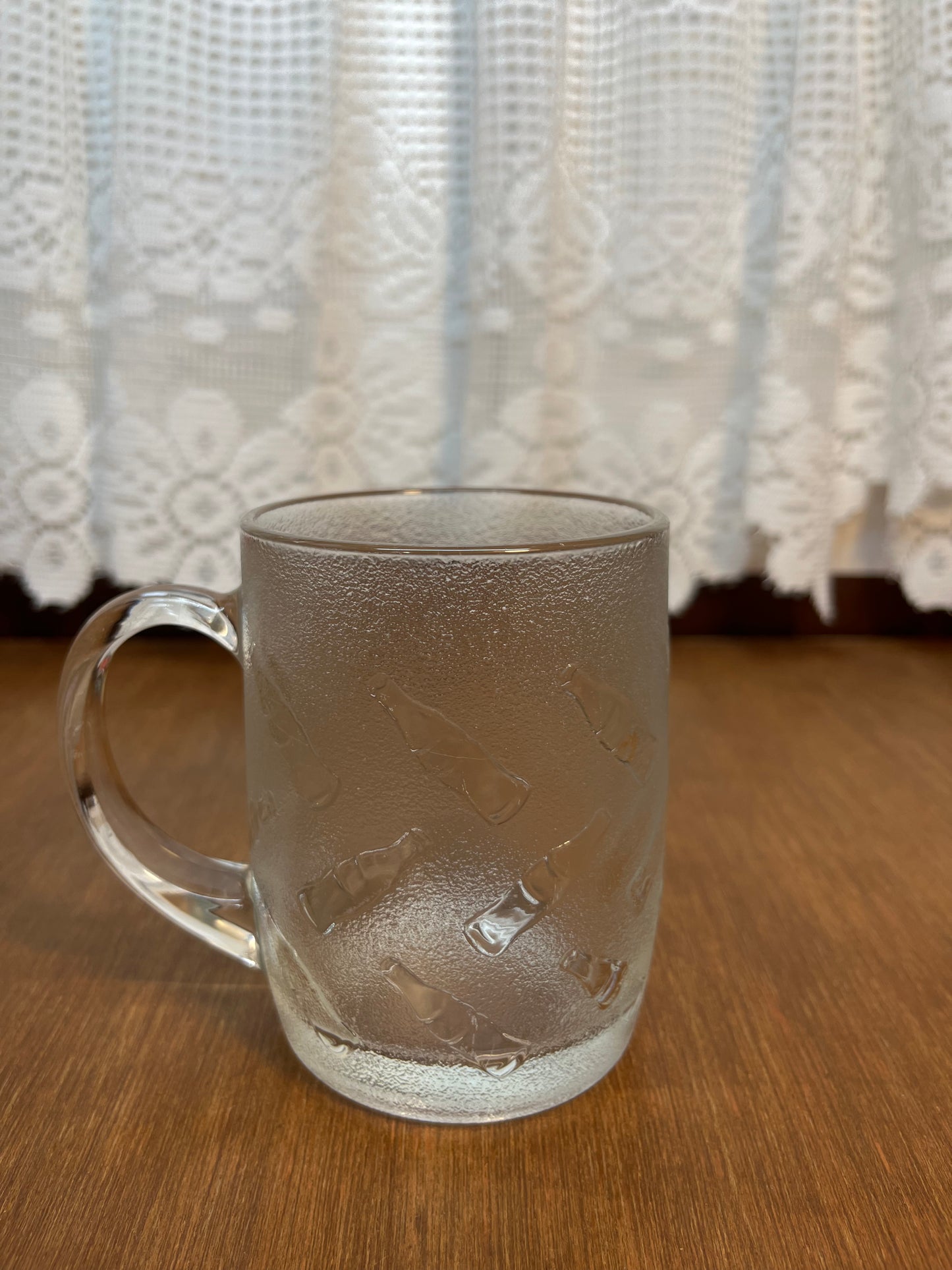 Vintage Frosted Coca Cola Glass Mug