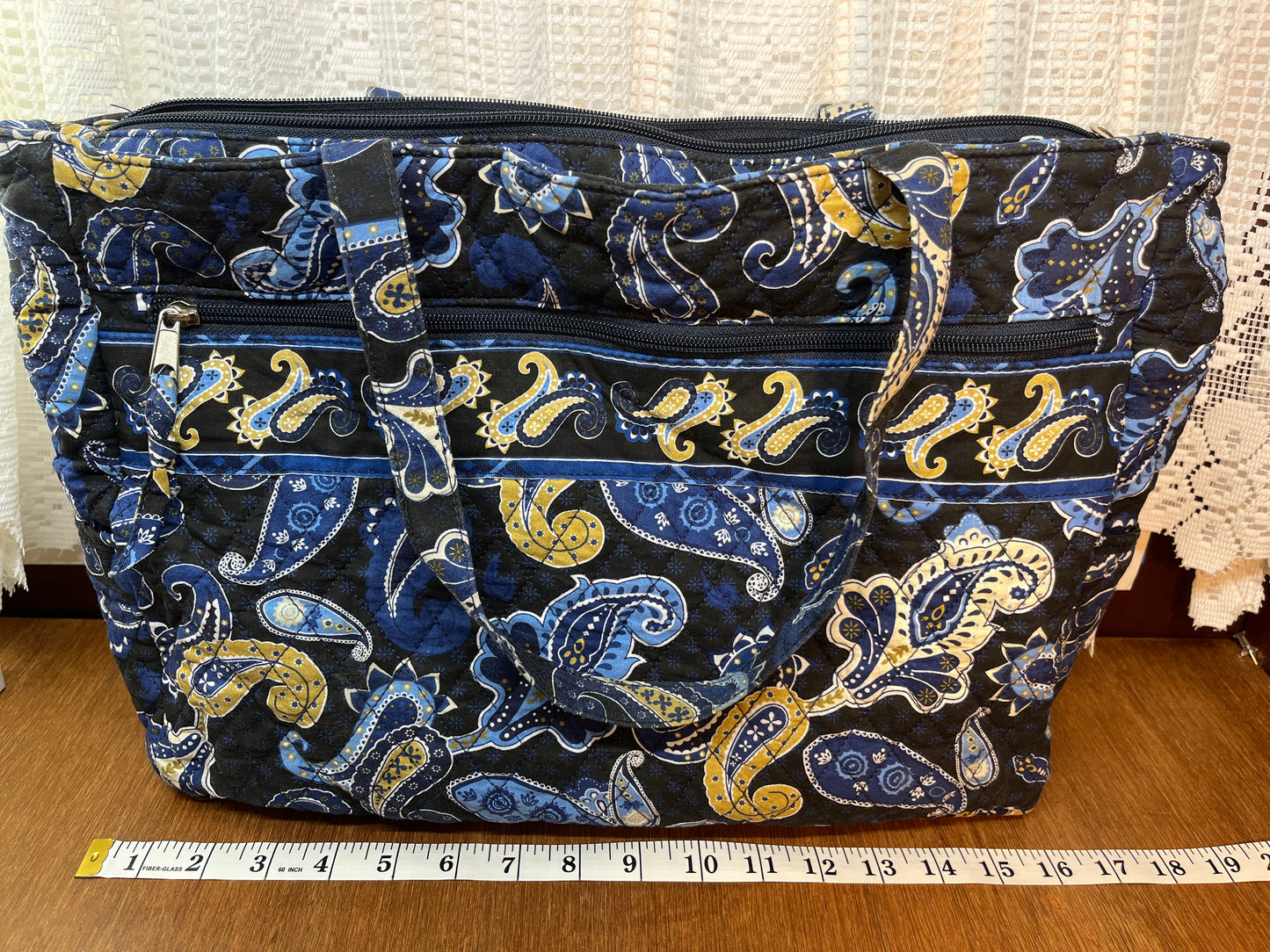 Blue Pattern Shoulder Bag