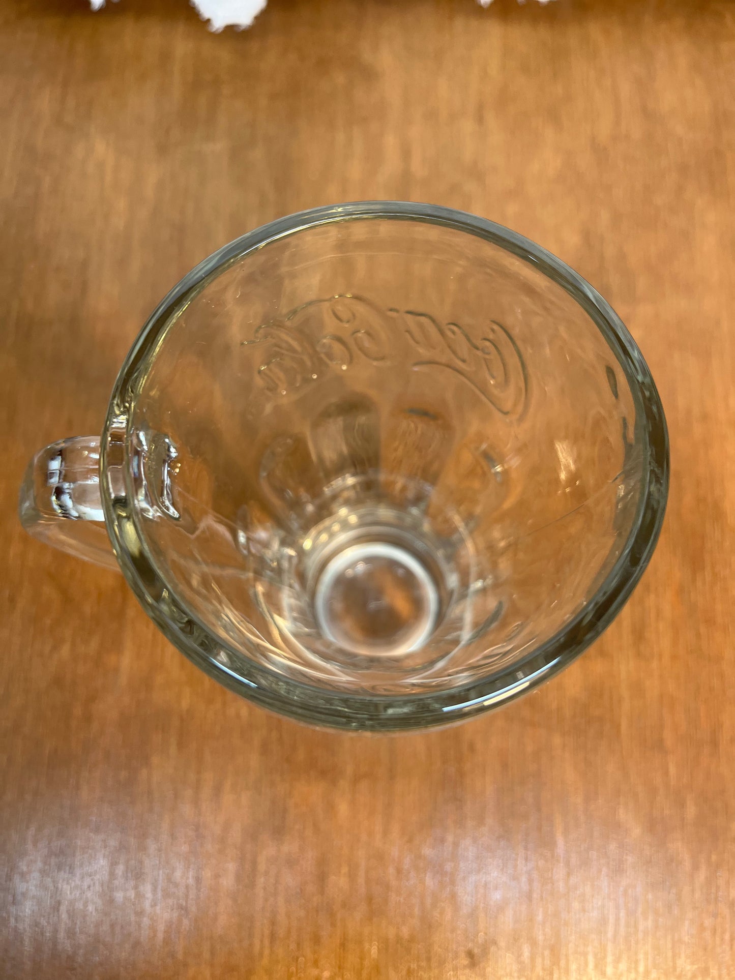 Vintage Clear Coca Cola Collectible Glass Mug