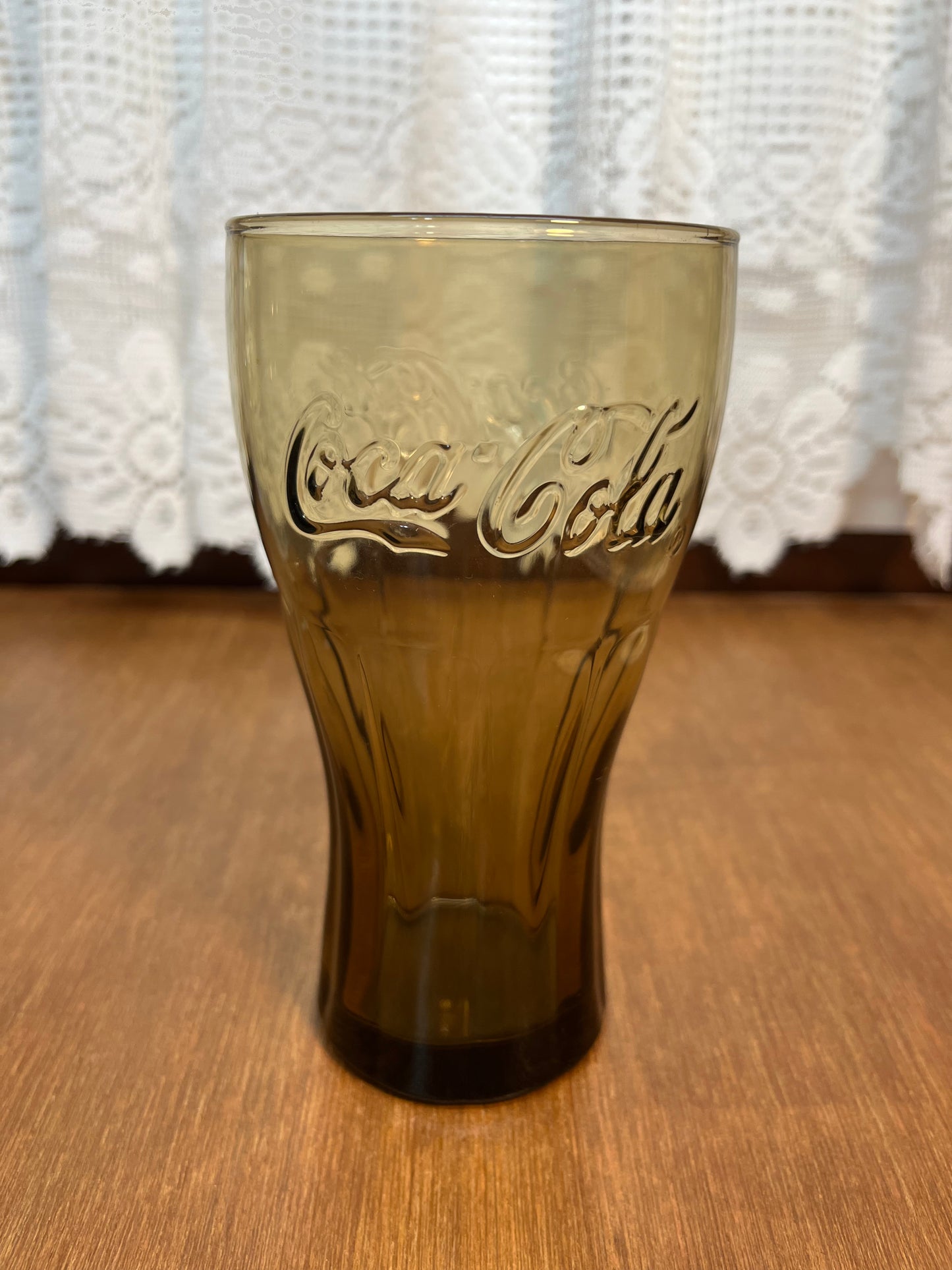 Vintage Brown Coca Cola Collectible Glass